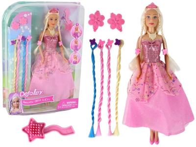 Opakowanie Lalka Lucy księżniczka akcesoria do włosów różowa