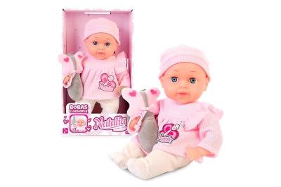 Lalka Natalia bobas z zabawką 33 cm. Wydawca: Artyk. SmakLiter.pl Opakowanie Lalka Natalia bobas z zabawką 33 cm