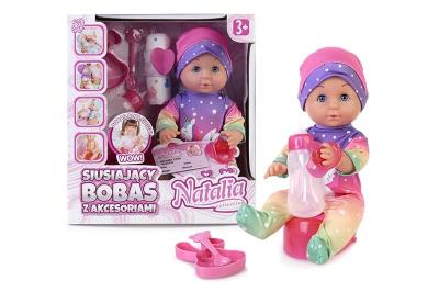 Opakowanie Lalka Natalia siusiający bobas z akcesoriami 30 cm