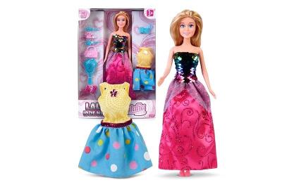 Lalka Natalia w balowej sukni z akcesoriami 29 cm. Wydawca: Artyk. SmakLiter.pl Opakowanie Lalka Natalia w balowej sukni z akcesoriami 29 cm