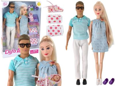 Opakowanie Lalka rodzina chłopak dziewczyna blond włosy ciąża