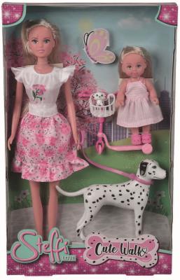 Opakowanie Lalka Steffi i Evi na spacerze z psem