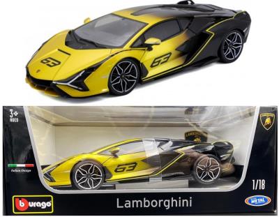 Opakowanie Lamborghini Sian FKP 37 yellow fade 1:18 BBURAGO