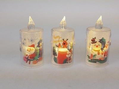 Opakowanie Lampka ledowa z motywem świątecznym 6cm MIX