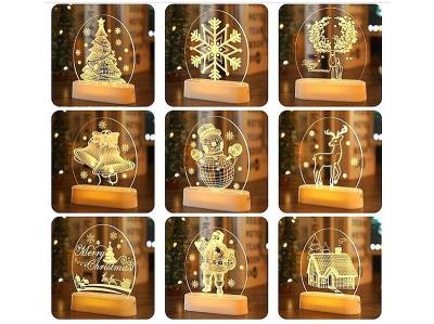 Opakowanie Lampka ledowa z motywem świątecznym MIX