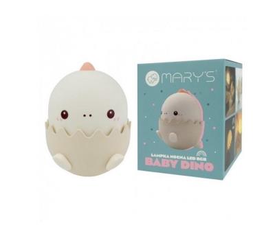 Lampka nocna LED baby dino różowy. Wydawca: Mary's. SmakLiter.pl Opakowanie Lampka nocna LED baby dino różowy