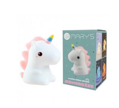 Lampka nocna LED RGB jednorożec. Wydawca: Mary's. SmakLiter.pl Opakowanie Lampka nocna LED RGB jednorożec