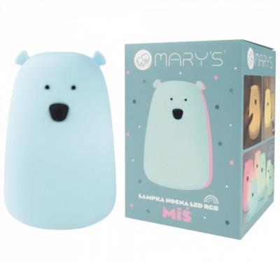 Opakowanie Lampka nocna LED RGB+WW + R/C miś duży niebieski