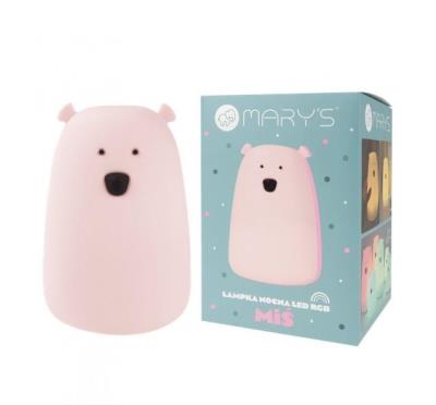 Lampka nocna LED RGB+WW + R/C miś duży różowy. Wydawca: Mary's. SmakLiter.pl Opakowanie Lampka nocna LED RGB+WW + R/C miś duży różowy