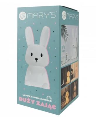 Opakowanie Lampka nocna LED RGB+WW + R/C zając duży biały