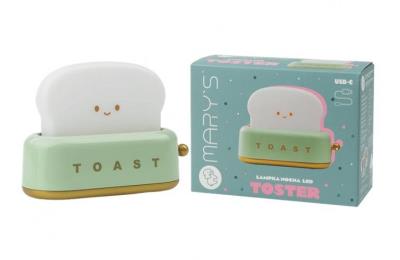 Lampka nocna LED toster zielony. Wydawca: Mary's. SmakLiter.pl Opakowanie Lampka nocna LED toster zielony