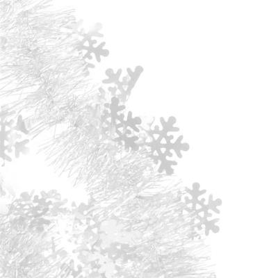 Opakowanie Łańcuch dekoracyjny - śnieżynki biały