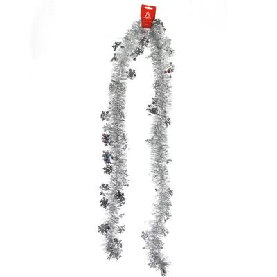 Opakowanie Łańcuch dekoracyjny - śnieżynki srebrny