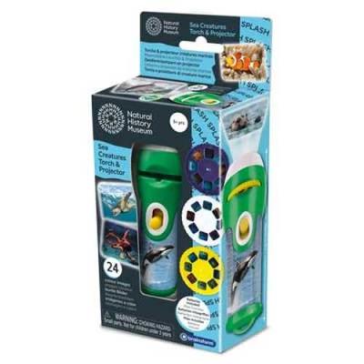 Latarka i projektor - Stworzenia Morskie. Wydawca: Brainstorm. SmakLiter.pl Opakowanie Latarka i projektor - Stworzenia Morskie