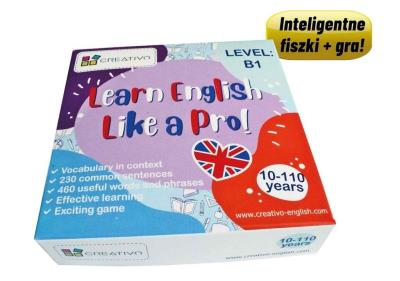 Okładka książki Learn English Like a Pro fiszki + gra B1