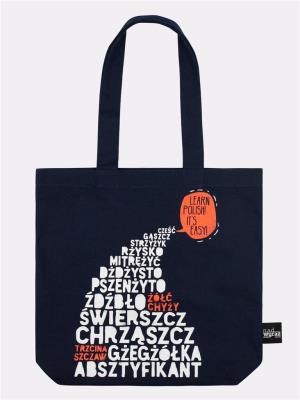 Opakowanie Learn Polish torba bawełniana granatowa