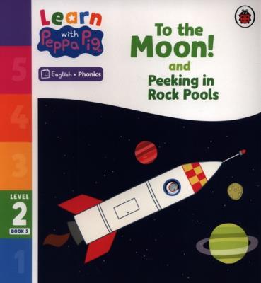 Opakowanie Learn with Peppa Phonics Level 2 Book 5 - To the Moon! and Peeking in Rock Pools (Phonics Reader)