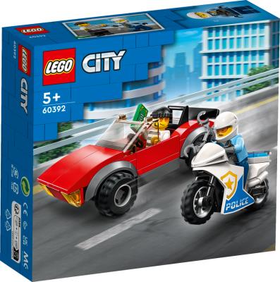Opakowanie Lego CITY 60392 Motocykl policyjny - pościg za samochodem