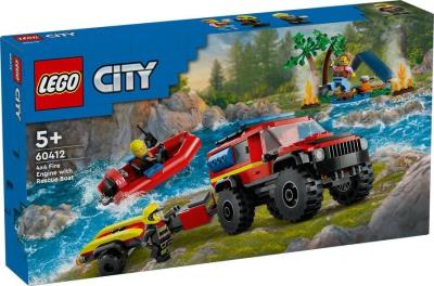 Opakowanie Lego CITY 60412 Terenowy wóz strażacki z łodzią