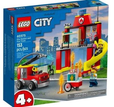 Opakowanie LEGO(R) CITY 60375 (3szt) Remiza strażacka i wóz