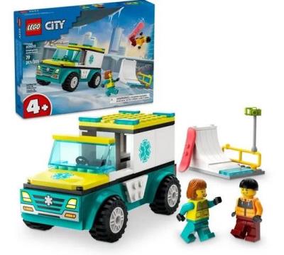 Opakowanie LEGO(R) CITY 60403 (8szt) Karetka i snowboardzista