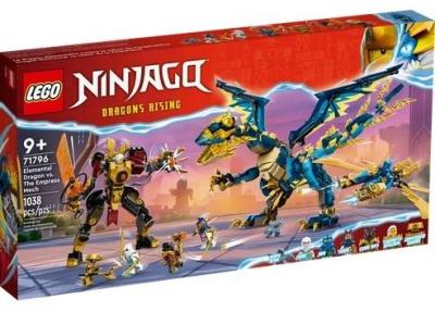 Opakowanie LEGO(R) NINJAGO 71796 (4szt) Smok żywiołu kontra mec