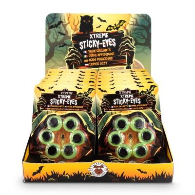 Opakowanie Lepkie oczy świecące w ciemności Zombie Zone 6szt.