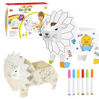 Opakowanie Lew kartonowy do malowania