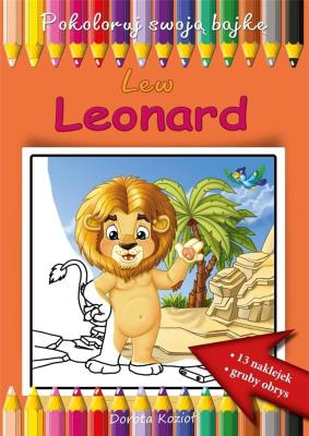 Lew Leonard - kolorowanka. Autor: Kozioł Dorota. SmakLiter.pl Okładka książki Lew Leonard - kolorowanka