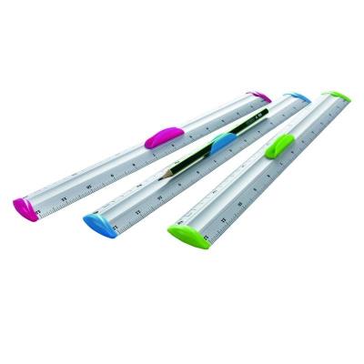 Opakowanie Linijka aluminiowa z uchwytem na ołówek 30cm MIX