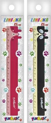 Opakowanie Linijka plastikowa 15cm zwierzątka mix