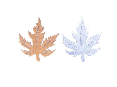 Opakowanie Liść klonu dekoracja złoty i srebrny 4cm 12szt