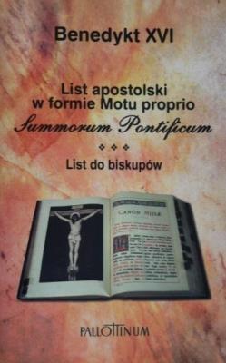 List apostolski w formie motu proprio Summorum.... Autor:  Benedykt XVI. SmakLiter.pl Okładka książki List apostolski w formie motu proprio Summorum...