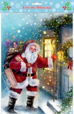Opakowanie List do Mikołaja Mikołaj u drzwi
