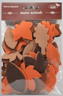 Opakowanie Listki z filcu tonacja brązowa