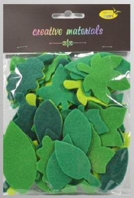 Opakowanie Listki z filcu tonacja zielona