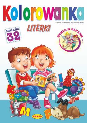 Literki. Kolorowanka. Autor: Ernest Błędowski, Kruszewski Włodzimierz. SmakLiter.pl Okładka książki Literki. Kolorowanka