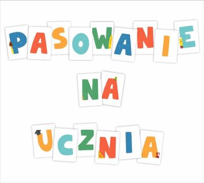 Opakowanie Litery dekoracyjne A4 - Pasowanie na ucznia 17el