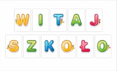 Opakowanie Litery dekoracyjne A4 - Witaj szkoło 11el