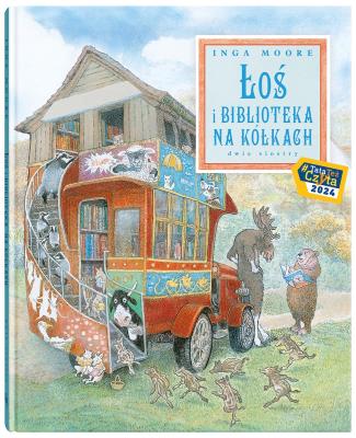 Okładka książki Łoś i biblioteka na kółkach