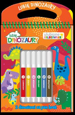 Okładka książki Lubię Dinozaury. Ulubione kolorowanki 2. Z dinusiami za pan brat