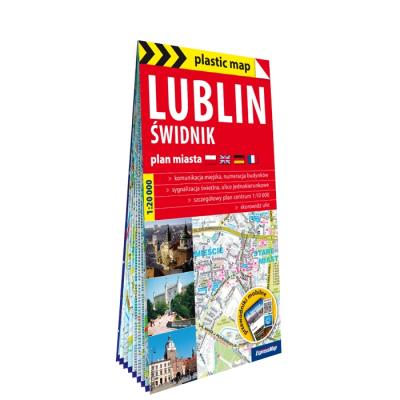 Okładka książki Lublin i Świdnik foliowany plan miasta 1:20 000