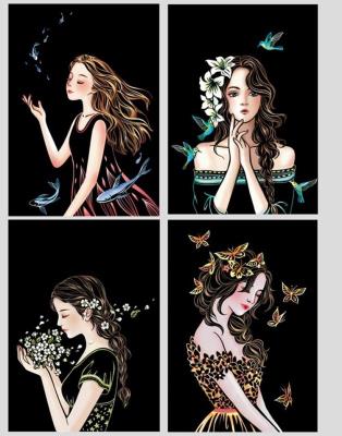 Opakowanie Magiczna Zdrapka - 4w1 Piękne dziewczyny 21x30cm