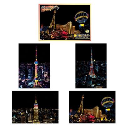 Opakowanie Magiczna Zdrapka - 4w1 Współczesne miasta 20x14cm