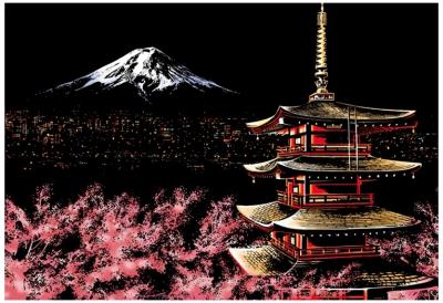 Opakowanie Magiczna Zdrapka Góra Fuji 40,5x28,5cm