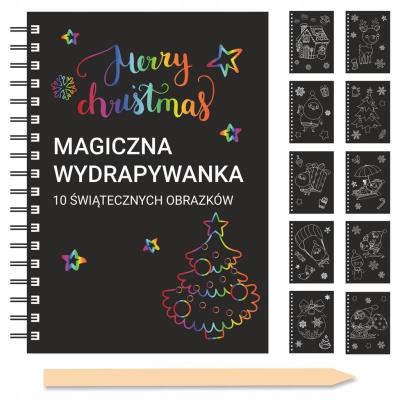 Opakowanie Magiczne obrazki do wydrapywania Merry Christmas