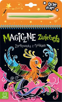 Magiczne zwierzęta. Zdrapywanka z rysikiem. Autor: Podgórska Anna. SmakLiter.pl Okładka książki Magiczne zwierzęta. Zdrapywanka z rysikiem