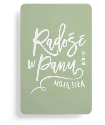 Magnes na lodówkę - Radość w Panu moją siłą. Wydawca: Szaron. SmakLiter.pl Opakowanie Magnes na lodówkę - Radość w Panu moją siłą