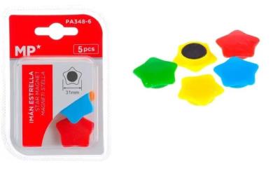 Opakowanie Magnesy gwiazdy kolorowe 5szt