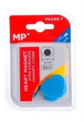 Opakowanie Magnesy serduszka kolorowe 5szt